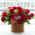 red rose mixed basket