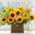 sunflower flower basket